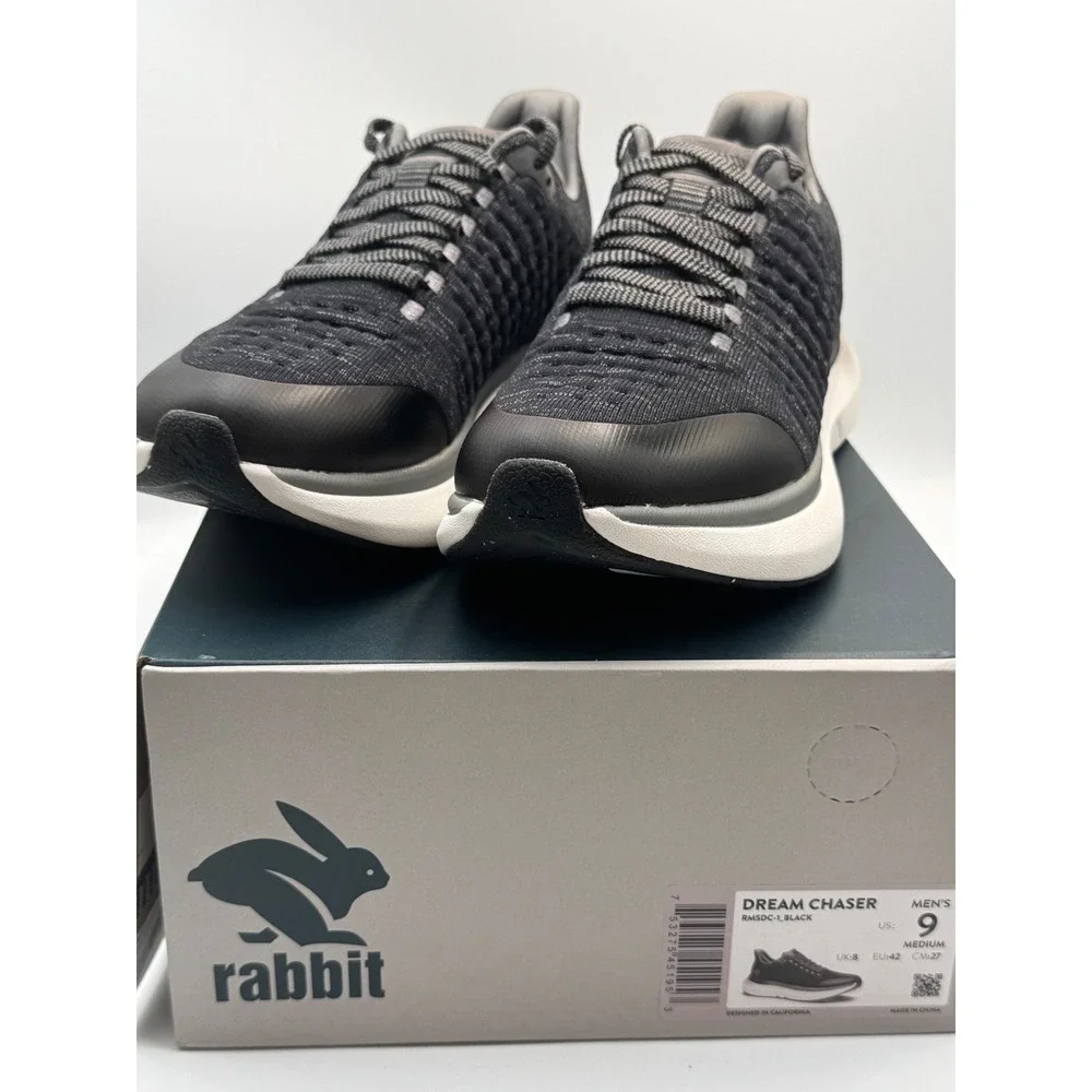 Rabbit‎ Dream Chaser Mens 9 Running Shoes Black Grey RMSDC-1_BLACK New in Box